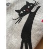 Obal na jógamatku Kočka, černý lem, 60cm