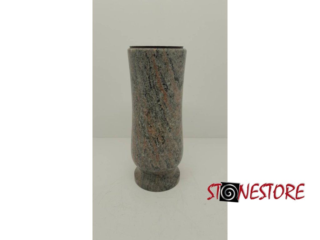 Žulová hřbitovní váza AV388 Multicolor Silver
