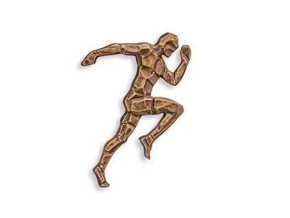 Bronzový reliéf Sprinter na náhrobek, 8,5×6 cm nebo 14×9,5 cm