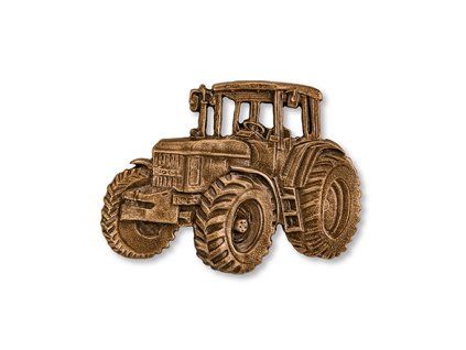 Traktor aus Bronze für Grabstein, 7×9 cm oder 10×14 cm