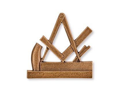 Bronzereliefs Schreiner für Grabstein, 8×8 cm oder 10×10 cm