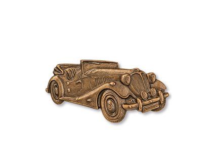 Bronzový reliéf Oldtimer na náhrobek, 5×9 cm nebo 8×15,5 cm