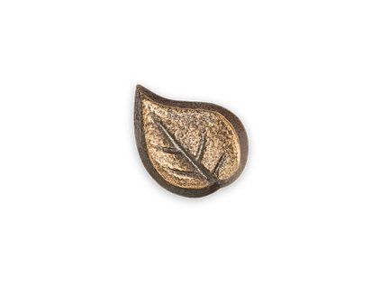 Bronzový list na náhrobek, 2×1 cm