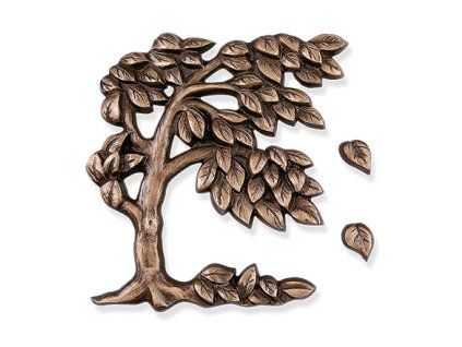 Baum mit separaten Blättern aus Bronze, 14×15 cm