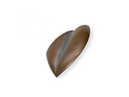 Bronzový list růže na náhrobek, 8×6 cm