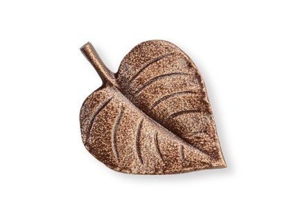 Bronzový list na náhrobek, 5×4 cm