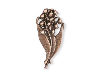 Maiglöckchen aus Bronze für Grabstein, 10×5 cm
