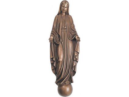 Madonna aus Bronze für Grabstein, 25×8 cm oder 39×14 cm