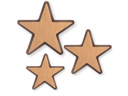 Bronzová hvězda na náhrobek, 2–3 cm