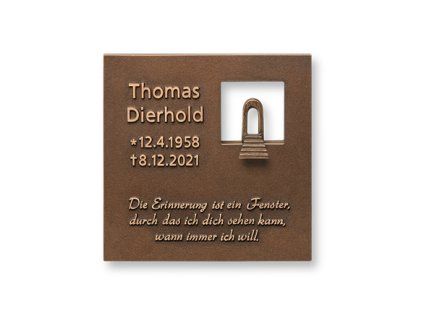Bronzeplakette Himmelstore, 15×15 cm