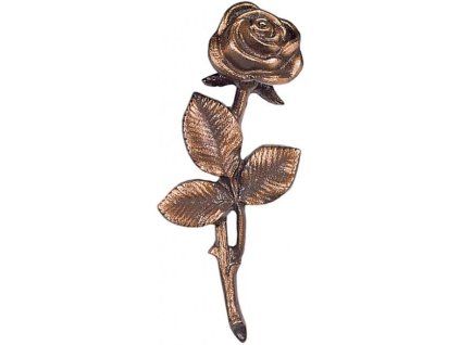 Bronzová růže na náhrobek, 15×7 cm