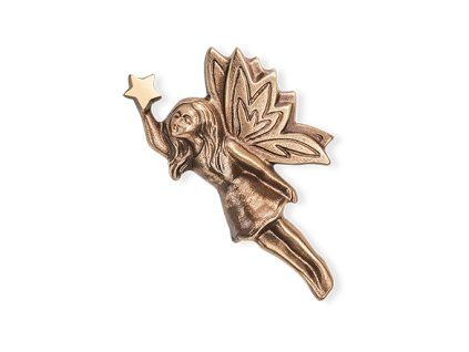 Bronzová Víla na dětský náhrobek, 8×4 cm