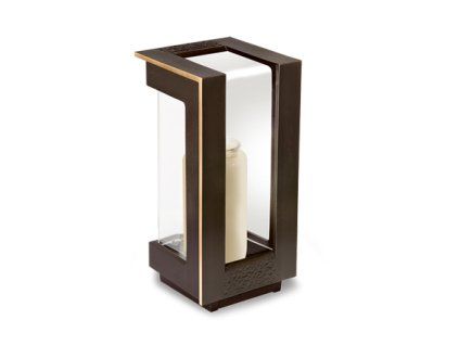 Bronzový lampáš na hrob, 25×12×12 cm