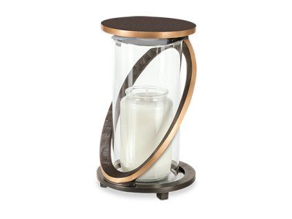 Náhrobní lampáš z bronzu, výška 18 cm