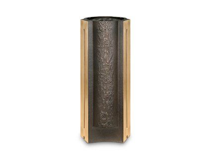 Bronzevase für Grabstein, Höhe 28 cm