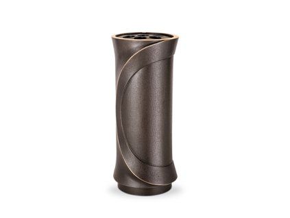 Bronzevase für Grabstein, Höhe 25 cm