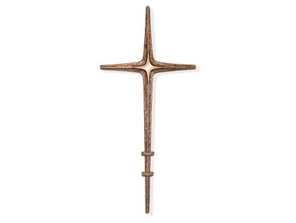 Bronzový kříž s držákem na náhrobek, 51–86 cm