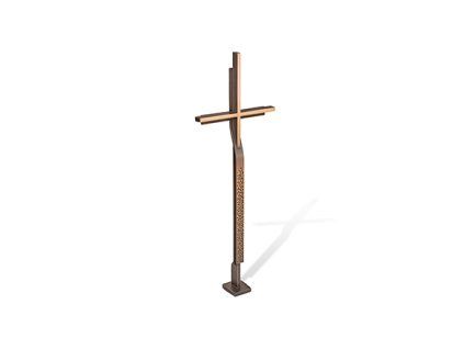 Grabkreuz aus Bronze, 61×21,5 cm oder 91×32,5 cm