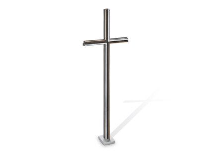 Bronzekreuz freistehend für Grabstein, 61×20 cm oder 91×30 cm