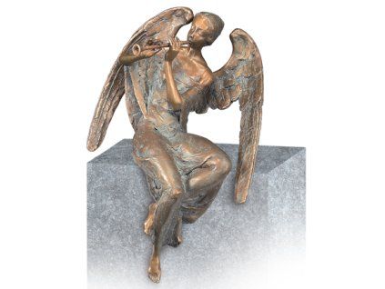 Bronzový anděl na náhrobek, 16–58 cm