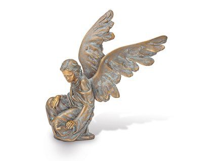Bronzeengel für Grabstein, 34,5×20×27,5 cm