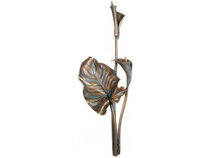 Calla aus Bronze für Grabstein, 30×12 cm oder 45×17 cm