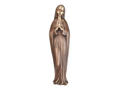 Madonna aus Bronze für Grabstein, 40×10 cm oder 62×17 cm