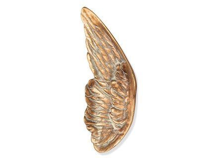 Bronzové křídlo na náhrobek, 15×6 cm