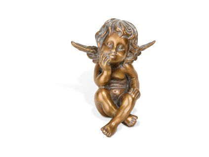 Bronzeengel für Grabstein, 8×7×7 cm oder 12×10×10 cm