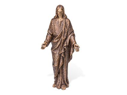 Bronzový Kristus na náhrobek, 45×20 cm