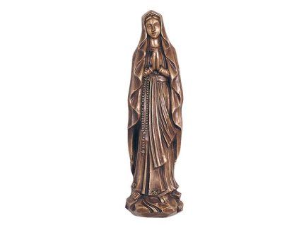 Bronzová Madona na náhrobek, 32×9×7 cm
