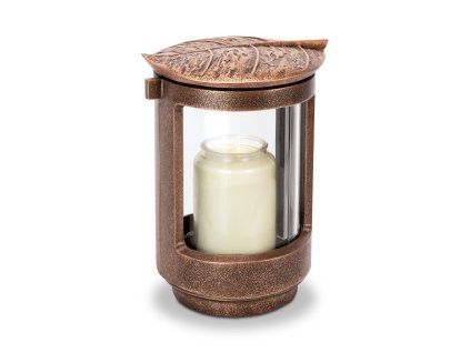 Náhrobní lampáš bronzový, 19–25 cm