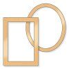 Fotorámeček Těžký Blok na náhrobek, bronz, 9,5–16,5 cm
