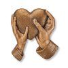 Bronzový reliéf Láska na náhrobek, 13×11,5 cm