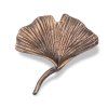 Bronzový list ginko na náhrobek, 9×9 cm