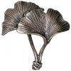 Bronzový list ginko na náhrobek, 11×11 cm