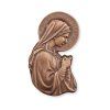 Bronzová Madonna na náhrobek, 16×9 cm