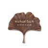 Bronzová deska s motivem Ginkgo, 13×13 cm