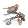 Vogel auf Ast aus Bronze, 10×15×15 cm