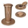 Zapuštěná váza s víkem na náhrobek, bronz, výška 27 cm