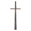 Náhrobní kříž s křišťálem, bronz, 91×33 cm
