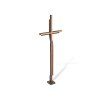 Grabkreuz aus Bronze, 61×21,5 cm oder 91×32,5 cm