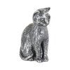 Bronzefigur sitzende Katze für Kindergrab, 6×3×5 cm