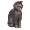 Bronzefigur sitzende Katze für Kindergrab, 6×3×5 cm