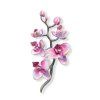 Bronzová orchidej na náhrobek, 15×7 cm