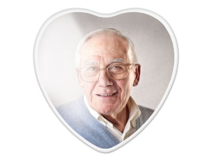 fotokeramika srdce farebna