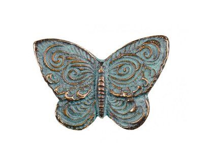 Bronzový motýľ na náhrobok, 4×5 cm