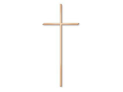 Náhrobný kríž s nápisom Bruno, bronz, 10–45 cm