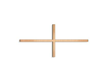Náhrobný kríž s nápisom, bronz a nehrdzavejúca oceľ, 4,4–15 cm