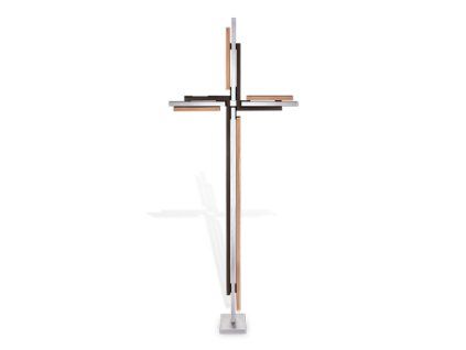 Náhrobný kríž voľne stojaci, bronz, 42–92 cm